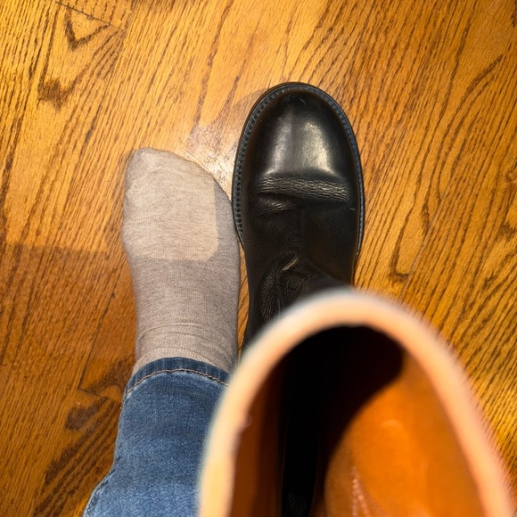 Ann Demeulemeester Black Leather Riding Boots Made in Italy size 38 1/2 - Picture 7 of 13